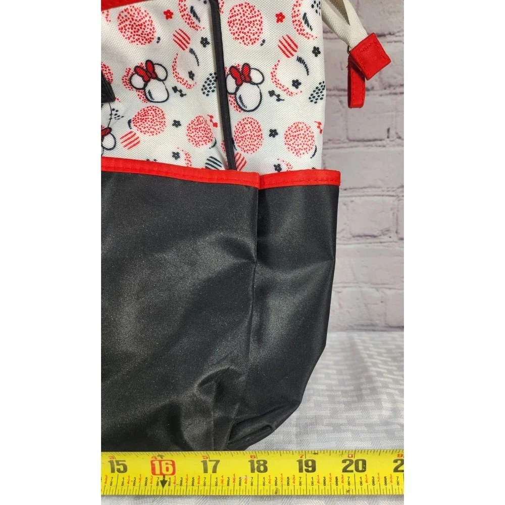 Disney Baby Minnie Mouse Diaper Bag Tote Black Red